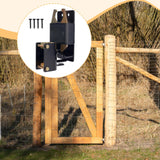 Maxbell Two Way Lockable Gate Latch Livestock Gate Latch for Farms Pet Cages Ranches
