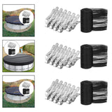 Maxbell Round Leaf Net Cover Portable Dog Swimming Pool Cover for Outdoor Beach Home 5mx5m