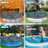 Maxbell Round Leaf Net Cover Portable Dog Swimming Pool Cover for Outdoor Beach Home 5mx5m
