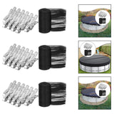 Maxbell Round Leaf Net Cover Portable Dog Swimming Pool Cover for Outdoor Beach Home 5mx5m