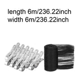 Maxbell Round Leaf Net Cover Portable Dog Swimming Pool Cover for Outdoor Beach Home 6mx6m