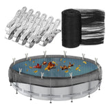 Maxbell Round Leaf Net Cover Portable Dog Swimming Pool Cover for Outdoor Beach Home 8mx8m