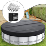 Maxbell Round Leaf Net Cover Portable Dog Swimming Pool Cover for Outdoor Beach Home 8mx8m