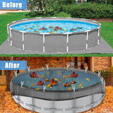 Maxbell Round Leaf Net Cover Portable Dog Swimming Pool Cover for Outdoor Beach Home 8mx8m