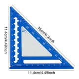 Maxbell 45/90 Degree Triangle Ruler DIY Wear Resistant Professional Carpenter Square Blue
