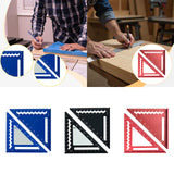 Maxbell 45/90 Degree Triangle Ruler DIY Wear Resistant Professional Carpenter Square Blue