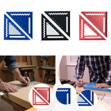 Maxbell 45/90 Degree Triangle Ruler DIY Wear Resistant Professional Carpenter Square Blue