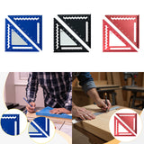 Maxbell 45/90 Degree Triangle Ruler DIY Wear Resistant Professional Carpenter Square Blue