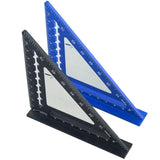 Maxbell 45/90 Degree Triangle Ruler DIY Wear Resistant Professional Carpenter Square Blue