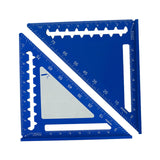 Maxbell 45/90 Degree Triangle Ruler DIY Wear Resistant Professional Carpenter Square Blue