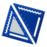 Maxbell 45/90 Degree Triangle Ruler DIY Wear Resistant Professional Carpenter Square Blue