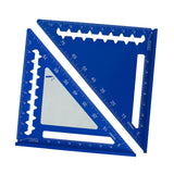 Maxbell 45/90 Degree Triangle Ruler DIY Wear Resistant Professional Carpenter Square Blue