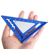 Maxbell 45/90 Degree Triangle Ruler DIY Wear Resistant Professional Carpenter Square Blue