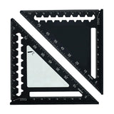 Maxbell 45/90 Degree Triangle Ruler DIY Wear Resistant Professional Carpenter Square Black