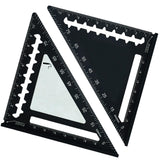 Maxbell 45/90 Degree Triangle Ruler DIY Wear Resistant Professional Carpenter Square Black