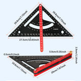 Maxbell Carpenter Square Aluminum Alloy Framing Squar for Household Workshop Roofing