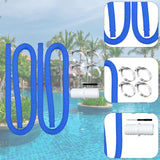 Maxbell Pool Pump Replacement Hose Summer above Ground Pools 100cm for 300GPH Blue