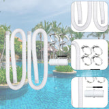 Maxbell Pool Pump Replacement Hose Summer above Ground Pools 100cm for 300GPH White