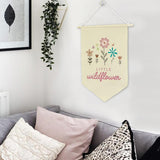 Maxbell Little Wildflower Banner Girl Nursery Decor Flag Banner for Nursery Boy Teen