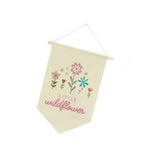 Maxbell Little Wildflower Banner Girl Nursery Decor Flag Banner for Nursery Boy Teen