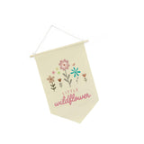 Maxbell Little Wildflower Banner Girl Nursery Decor Flag Banner for Nursery Boy Teen