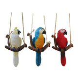 Maxbell Garden Bird Statue Decoration Gift Garden Parrot Figurine for Pond Home Tree White Parrot