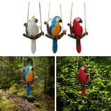 Maxbell Garden Bird Statue Decoration Gift Garden Parrot Figurine for Pond Home Tree White Parrot