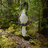 Maxbell Garden Bird Statue Decoration Gift Garden Parrot Figurine for Pond Home Tree White Parrot