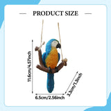 Maxbell Garden Bird Statue Decoration Gift Garden Parrot Figurine for Pond Home Tree Blue Parrot