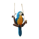 Maxbell Garden Bird Statue Decoration Gift Garden Parrot Figurine for Pond Home Tree Blue Parrot