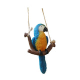 Maxbell Garden Bird Statue Decoration Gift Garden Parrot Figurine for Pond Home Tree Blue Parrot