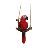 Maxbell Garden Bird Statue Decoration Gift Garden Parrot Figurine for Pond Home Tree Red Parrot