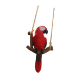 Maxbell Garden Bird Statue Decoration Gift Garden Parrot Figurine for Pond Home Tree Red Parrot