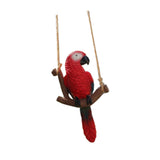 Maxbell Garden Bird Statue Decoration Gift Garden Parrot Figurine for Pond Home Tree Red Parrot
