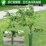 Maxbell 2 Pieces Tree Trunk Protector Breathable Bark Guard for Saplings Fruit Trees green