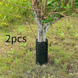 Maxbell 2 Pieces Tree Trunk Protector Breathable Bark Guard for Saplings Fruit Trees black