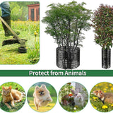 Maxbell 2 Pieces Tree Trunk Protector Breathable Bark Guard for Saplings Fruit Trees black