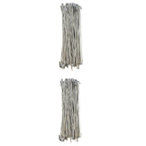 Maxbell 100Pcs Chain Link Fence Ties Metal Tie Wires for Farm Garden Easy to Install 8 Inch