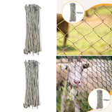 Maxbell 100Pcs Chain Link Fence Ties Metal Tie Wires for Farm Garden Easy to Install 8 Inch