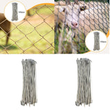 Maxbell 100Pcs Chain Link Fence Ties Metal Tie Wires for Farm Garden Easy to Install 8 Inch