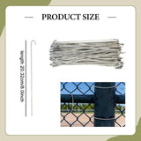 Maxbell 100Pcs Chain Link Fence Ties Metal Tie Wires for Farm Garden Easy to Install 8 Inch
