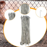 Maxbell 100Pcs Chain Link Fence Ties Metal Tie Wires for Farm Garden Easy to Install 8 Inch