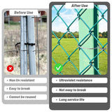 Maxbell 100Pcs Chain Link Fence Ties Metal Tie Wires for Farm Garden Easy to Install 8 Inch