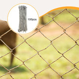 Maxbell 100Pcs Chain Link Fence Ties Metal Tie Wires for Farm Garden Easy to Install 10.5 Inch