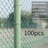 Maxbell 100Pcs Chain Link Fence Ties Metal Tie Wires for Farm Garden Easy to Install 10.5 Inch