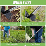 Maxbell Weed Puller Tool with Long Handle Weeding Pull for Landscaping Digging Patio 4 Section
