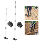 Maxbell Weed Puller Tool with Long Handle Weeding Pull for Landscaping Digging Patio 4 Section