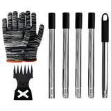 Maxbell Weed Puller Tool with Long Handle Weeding Pull for Landscaping Digging Patio 5 Section