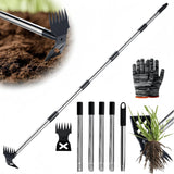 Maxbell Weed Puller Tool with Long Handle Weeding Pull for Landscaping Digging Patio 5 Section