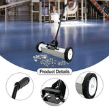 Maxbell Magnetic Pick up Sweeper Workshop Collector Adjustable Handle Magnetic Broom